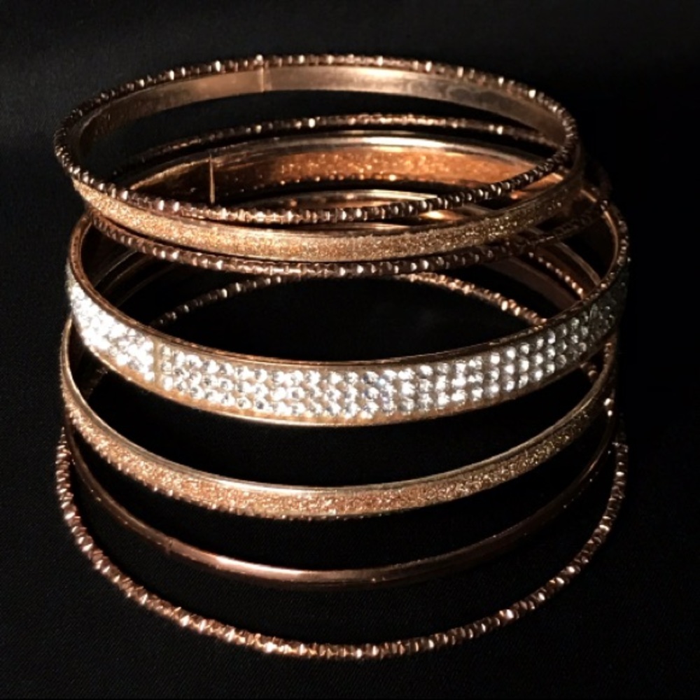 Rose gold bangle bracelet